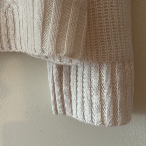 White + Warren Cream Cable Knit Sweater - Picture 2 of 7